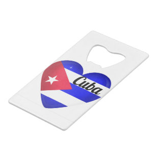 Cuba Heart Flag Kredietkaart Flessenopener