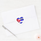 Cuba Heart Flag Ronde Sticker (Envelop)