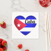 Cuba Heart Flag Servetten (Insitu)