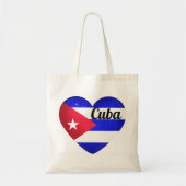 Cuba Heart Flag Tote Bag (Voorkant)