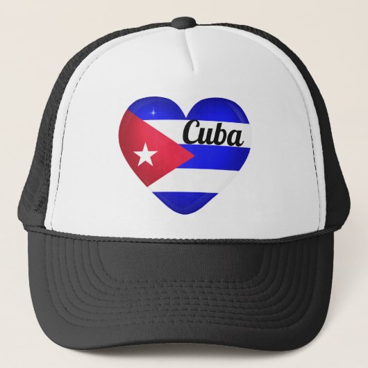 Cuba Heart Flag Trucker Pet (Voorkant)