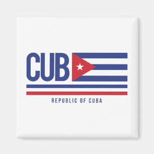 Cuba ISO-code Alpha 3-design Magnet Magneet
