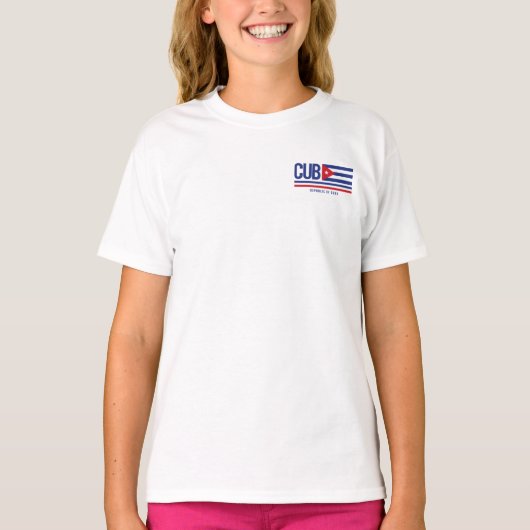 Cuba ISO Code Alpha 3 design T-shirt (Devant)