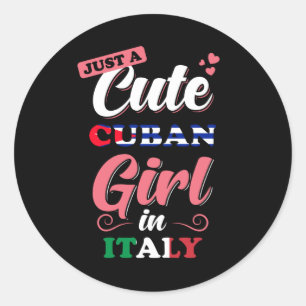 Cuba Italië Gezegde Ronde Sticker