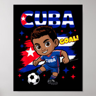 Cuba Kid Doel Cartoon Cuba Vlag Voor Jongens Kids Poster