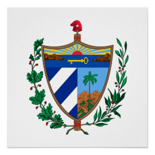 Cuba land wapen wapenschild symbool embleem vlag perfect poster