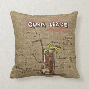 Cuba Libre/Caipirinha Receptkussen Kussen