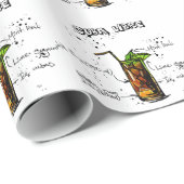 Cuba Libre Cocktail Cadeaupapier (Rol Hoek)