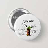 Cuba Libre Cocktail Ronde Button 5,7 Cm (Voorkant /achterkant)