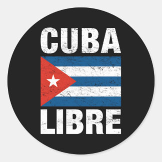 Cuba Libre Gratis Cuba Cubaanse vlag Ronde Sticker