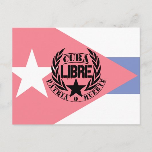 Cuba Libre Motto Laurels Briefkaart (Voorkant)