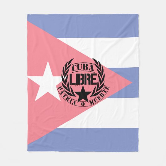 Cuba Libre Motto Laurels Fleece Deken (Voorkant)