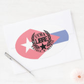 Cuba Libre Motto Laurels Ovale Sticker (Envelop)