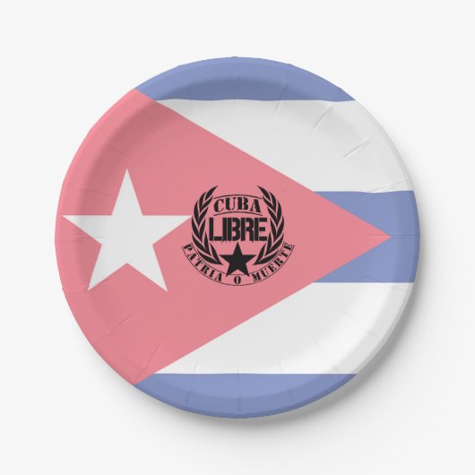 Cuba Libre Motto Laurels Papieren Bordje (Voorkant)