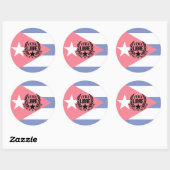 Cuba Libre Motto Laurels Ronde Sticker (Vel)