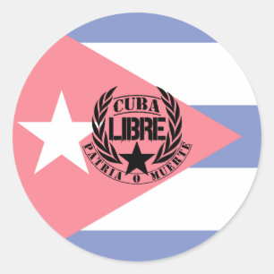 Cuba Libre Motto Laurels Ronde Sticker