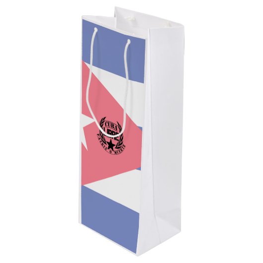 Cuba Libre Motto Laurels Wijn Cadeautas (Voorkant Gekanteld)