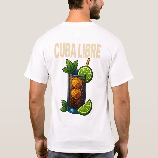 Cuba Libre T-Shirt – Classic Rum & Cola Cocktail (Achterkant)
