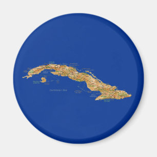 Cuba Map Magnet Magneet