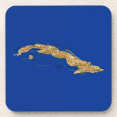 Cuba Map Onderzetter (Voorkant)
