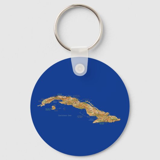 Cuba Map Sleutelhanger (Voorkant)