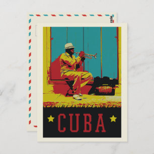 Cuba Musicien typique des Caraïbes La Havane Carte
