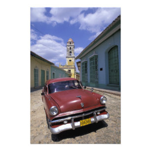 Cuba, oud koloniaal dorp Trinidad. Foto Afdruk