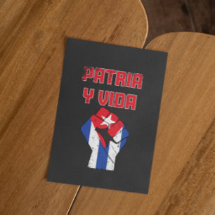 Cuba Patria Y Vida Cuban Flag Briefkaart