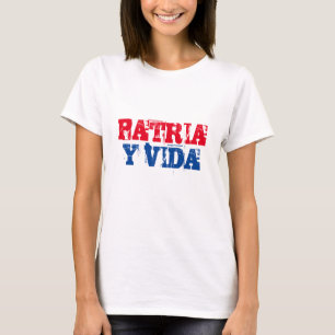 Cuba Patria y vida SOS Cuba rood blauw wit T-shirt