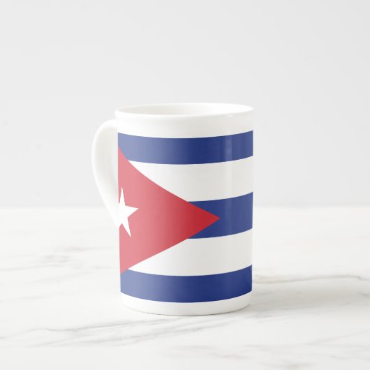 Cuba Plain Flag Porselein Kop (Voorkant links)