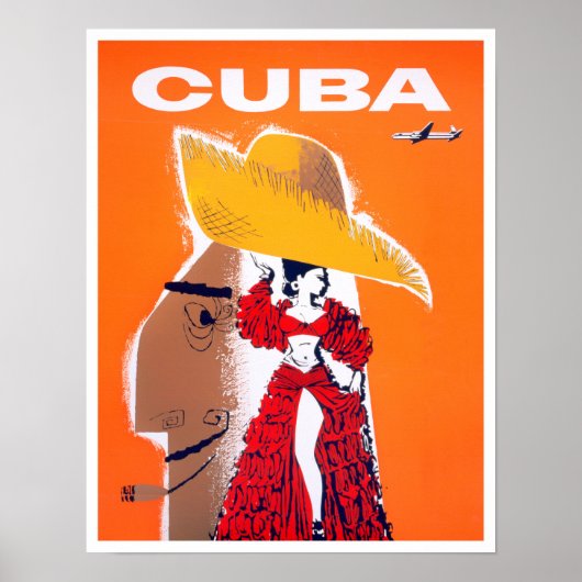 Cuba poster van het klassieke reizen (Voorkant)