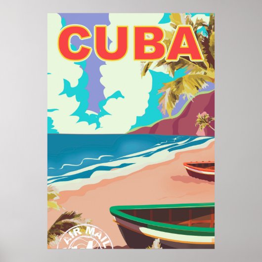 Cuba poster van het klassieke reizen (Voorkant)