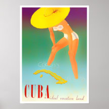Cuba poster van het klassieke reizen