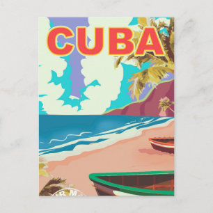 Cuba poster van het klassieke reizen briefkaart