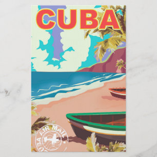 Cuba poster van het klassieke reizen briefpapier