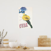 Cuba Print Cuban Art Travel Poster  (Keuken)
