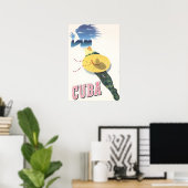 Cuba Print Cuban Art Travel Poster  (Thuiskantoor)