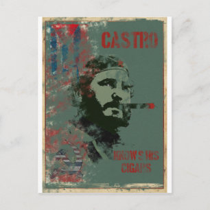Cuba Propaganda Castro Briefkaart