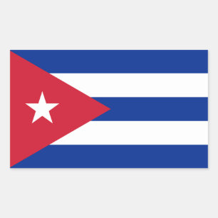 cuba rechthoekige sticker