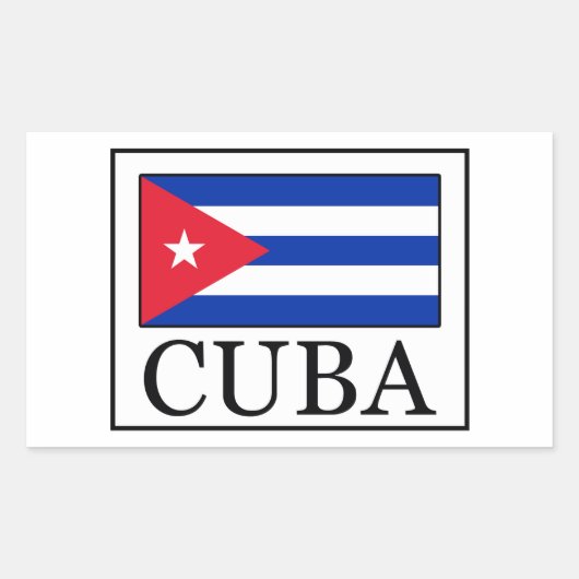 Cuba Rechthoekige Sticker (Voorkant)