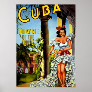  Cuba reisposter - Holiday Isle Tropics Poster