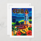 Cuba-reizen Feestdagenkaart (Voorkant / Achterkant)