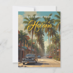  Cuba reizen - Groeten uit Havana Briefkaart