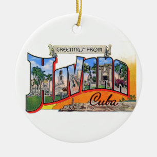 Cuba reizen - Groeten uit Havana Keramisch Ornament