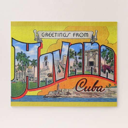 Cuba reizen - Groeten uit Havana Legpuzzel (Horizontaal)