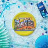  Cuba reizen - Groeten uit Havana Papieren Bordje (Feest)