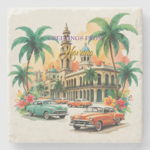  Cuba reizen - Groeten uit Havana Stenen Onderzetter