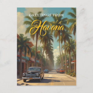 Cuba reizen - Groeten uit Havana Uitnodiging Briefkaart