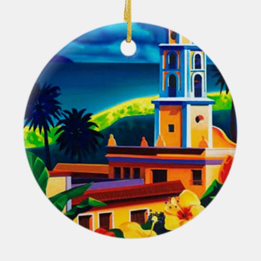  Cuba-reizen Keramisch Ornament (Achterkant)