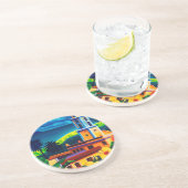  Cuba-reizen Zandsteen Onderzetter (Zijkant)